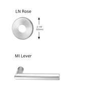 Sargent LC-8204-LNMI Storeroom or Closet Mortise Lock, MI - Lever, LN - Rose, Field Reversible, Less Cylinder