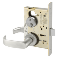 Sargent 8265-LNL Privacy Bedroom or Bath Mortise Lock, L - Lever, LN - Rose, Field Reversible, Grade 1