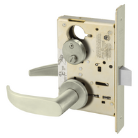 Sargent 8265-LNP Privacy Bedroom or Bath Mortise Lock, P - Lever, LN - Rose, Field Reversible, Grade 1