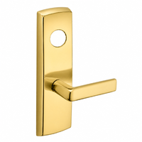 SARGENT LC-P706-8-WEE-US3 wide stile exit device lever trim, polished brass, E lever with rectangular plate