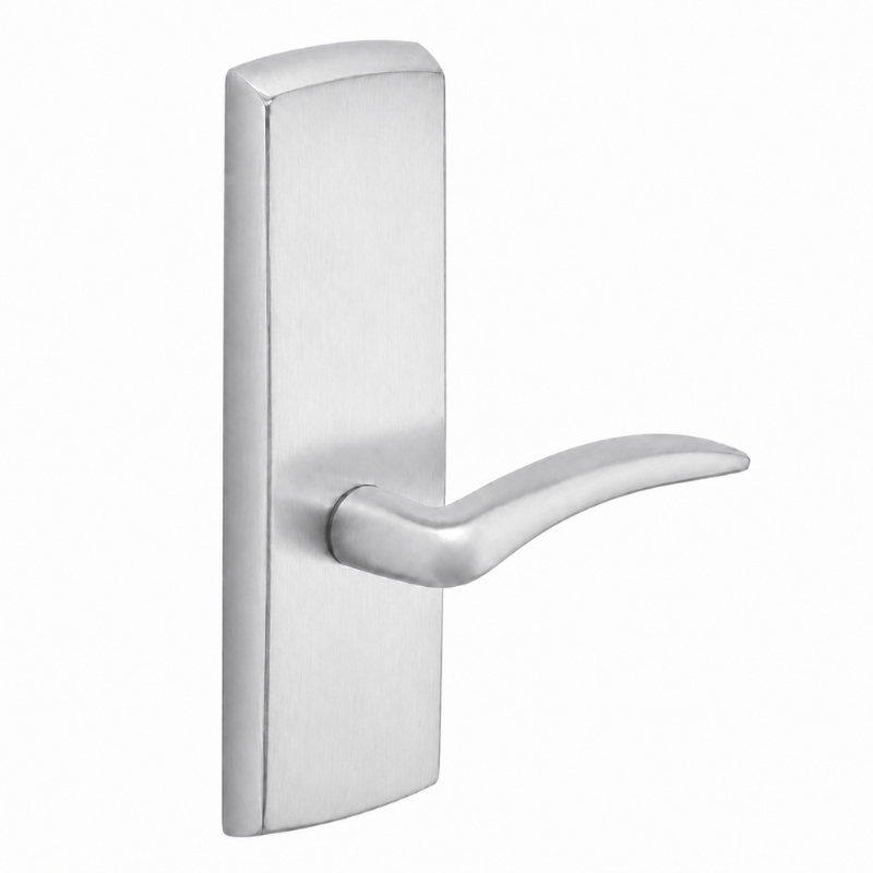 SARGENT P715-8-WEA-US26D wide stile exit device lever trim, satin chrome plate with curved A lever