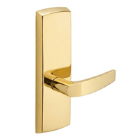 SARGENT P715-8-WEB-US3 wide stile exit device lever trim, polished brass, B lever, non-keyed passage