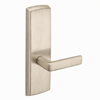 SARGENT P715-8-WEE wide stile exit device lever trim, satin nickel US15, E lever on rectangular escutcheon