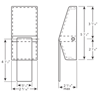 Schlage HL6 2 A Hospital Push Pull Tubular Latch dimensions