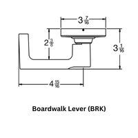 Schlage ALX80J-BRK Storeroom Cylindrical Lock, Boardwalk Lever, FSIC Less Core