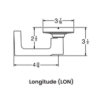 Schlage ALX50P6-LON Office Cylindrical Lock, Longitude Lever, 6 Pin Schlage "C" Keyway, Keyed Different