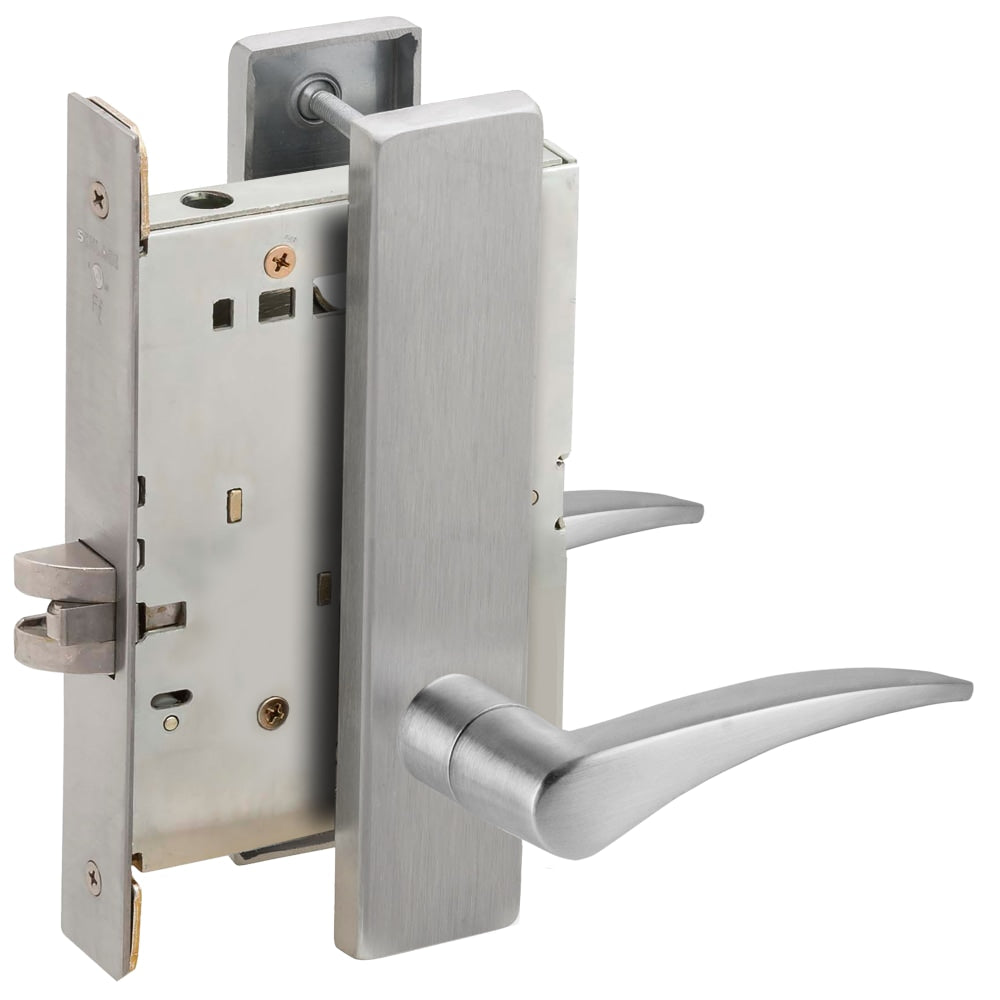Schlage L9010-12L Passage Latch Mortise Lock, 12 Lever, L Escutcheon