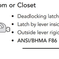 Sargent 70-V33-10XG04-VSLL Storeroom Function Cylindrical Lock, Visual Indicator Trim Both Side, Green/Red, SFIC Less Core