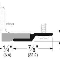 Pemko 305DN-84 Split Astragal 84" Length - Dark Bronze Anodized Aluminum with Black insert