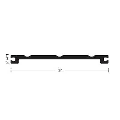 NGP 515DKB Half Saddle Extended Width Component 3" Width, 1/4" Height,, Dark Bronze Aluminum