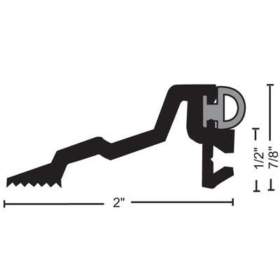 NGP 884B/SVDKB Extended Width Threshold Bumper Edge 2" Width, 7/8" Height, Dark Bronze Aluminum