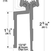 Pemko CFM85HD1HT Hospital Tip Full-Mortise Heavy Duty Continuous Geared Hinge in Clear Anodized Finish - 85"