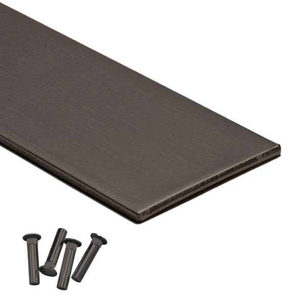 NGP 139DKB-95-SNB Aluminum Solid Metal Astragal, 1/8" Thick x 2" Width x 95" Length, Includes Sex Bolts, Non-Rated, Aluminum, Dark Bronze