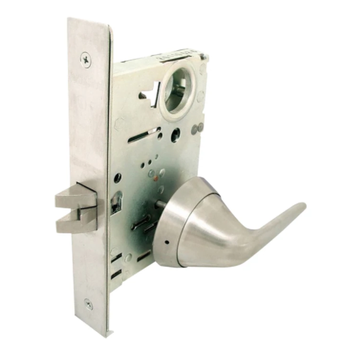 Townsteel MRX-S-L-01 Ligature Resistant Passage/Closet Mortise Lever Lockset with Sectional Trim - 2 3/4" Backset, US32D/630 Satin Stainless Steel