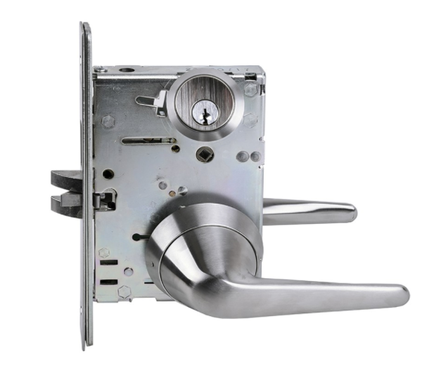 Townsteel MRX-S-L-26 Ligature Resistant Passage/Closet Mortise Lever Lockset - Sectional Trim, Schlage C Cylinder, 630/US32D Satin Stainless Steel