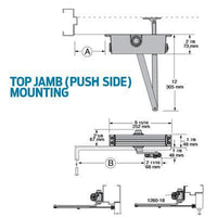 LCN 1261 TOP JAMB (PUSH SIDE) MOUNTING