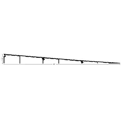 NGP R150-SIA ADA Compliant Aluminum Interlocking Ramp Saddle Threshold 18" Width, 1-1/2" Height, Skid Resistant Surfacing Finish