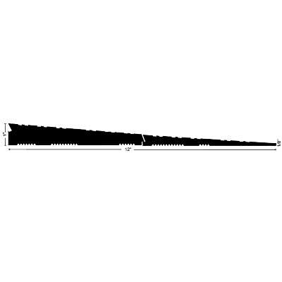 NGP RR42 Interlocking Rubber Ramp Saddle Threshold 12" Width, 1" Height, Black
