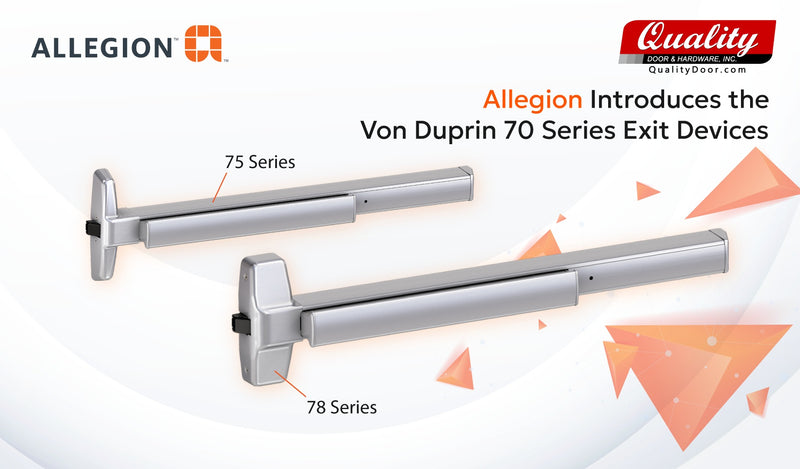 Allegion Introduces Von Duprin 70 Series Exit Devices, Setting New Standards in Security and Design