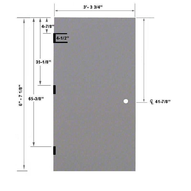 3-4 x 6-8 18 Gauge Honeycomb Core - 161 Prep Cylindrical Lock