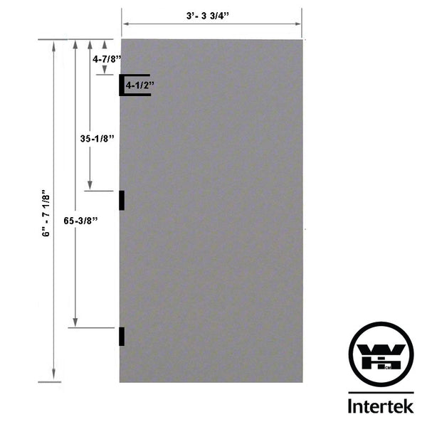 Fire Rated 3-4 x 6-8 18 Gauge Polystyrene Core - FBA/RP Re-enforced Panic Bar