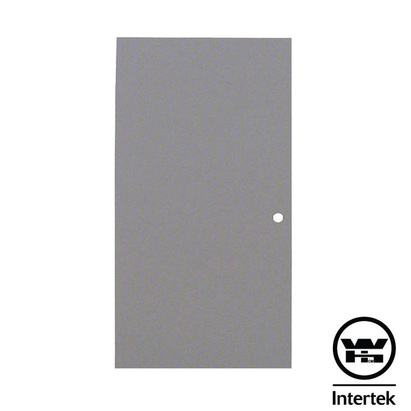 Commercial 18 Gauge 3'-0" x 7'-0" Flush 1-3/4" Fire Rated Steel Door, Steel Stiffened Rib Rockwool Core