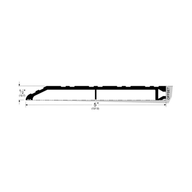 Pemko 255B Half Saddle Threshold - 5" Width, 1/2" Height, Mill Extruded Bronze