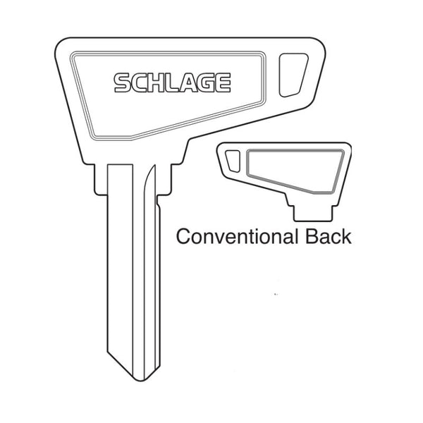 Schlage 35-144-E Key Blank, Access Bow, Embossed Both Sides, E Keyway