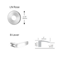 Sargent 8204-LNL-26D Storeroom or Closet Function Mortise Lock, LA Keyway, LN Rose, L Lever, Satin Chrome