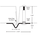 NGP 1390SP Steel Security Astragal, With Sex Bolts For 1 3/4" Thick Door, Galvanneal Prime Coat Finish