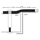 NGP 1392SP Steel Security Offset Astragal, Heavy Duty, For 1-3/4" Thick Door, Steel primed Finish