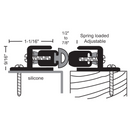 NGP 140SASET Spring Adjustable Astragal Set Of [2], Black Silicone, Anodized Aluminum