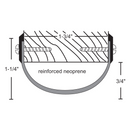 NGP 14RA-1 3/4 Door Bottom Seal-Astragal [1] Pcs, With Reinforced Neoprene, Anodized Aluminum