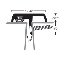 NGP 158SA Overlappring Astragal [1], Black Silicone seal, Anodized Aluminum Finish