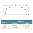 Norton 1688C-689 Door Closer Mounting Plates Drop Plate, 1600 Series, Aluminum