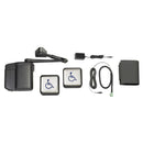 Norton 5845xSQPB-693T ADAEZ Pro Complete Door Operator, Hardwire Kit, 2 Square Push Buttons, Pull Side & Regular Arm, Black, 2 Covers Aluminum