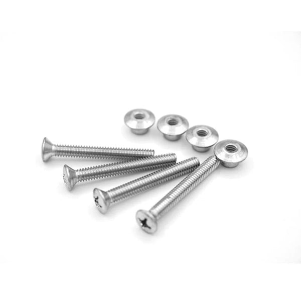 PBB PBB84 Bolt & Grommet 4 Pack, 1/4 - 20 Bolts, Satin Chrome