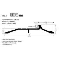 Pemko 177AT Latching Panic Exit Door Saddle - 5" Width, 7/8" Height, ThermoSeal Insert Mill Finish Aluminum Fire rated
