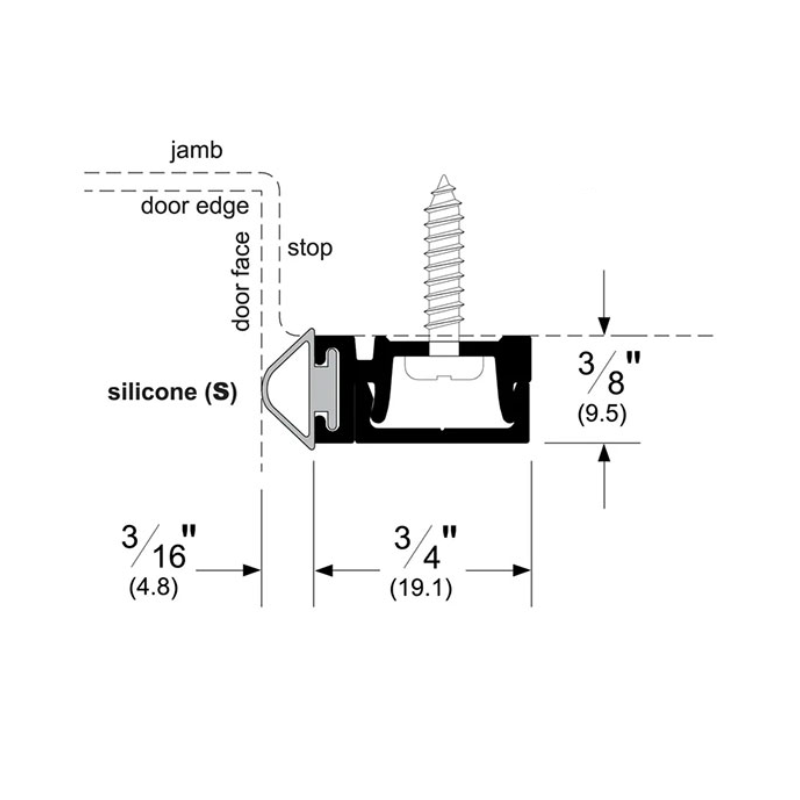 Pemko 29310CS96 Split Astragal, Concealed Fasteners, 96" Length, Clear Anodized Aluminum