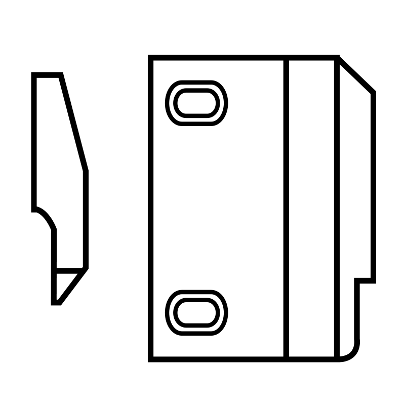 Sargent 648 BLACK Flush Panel Strike for Surface Vertical Rod Exit Devices