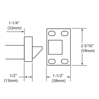 Sargent 654 BLACK Top Plate for Exit Devices