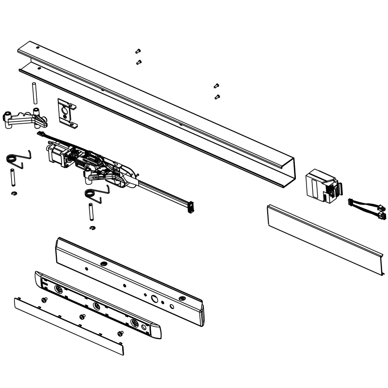 Sargent 68-3213 32D Electric Latch Retraction Rail Assembly