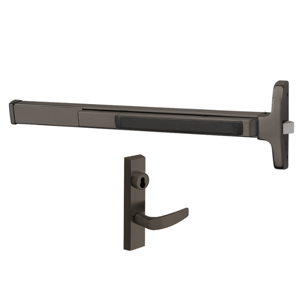 Sargent 12-8513-G-ETB Fire Rated Narrow Stile Rim Exit Device, Classroom Function Lever, 43"-48" Dr Width