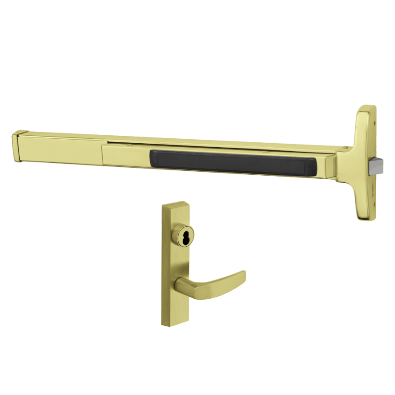 Sargent 12-8513-G-ETB Fire Rated Narrow Stile Rim Exit Device, Classroom Function Lever, 43"-48" Dr Width