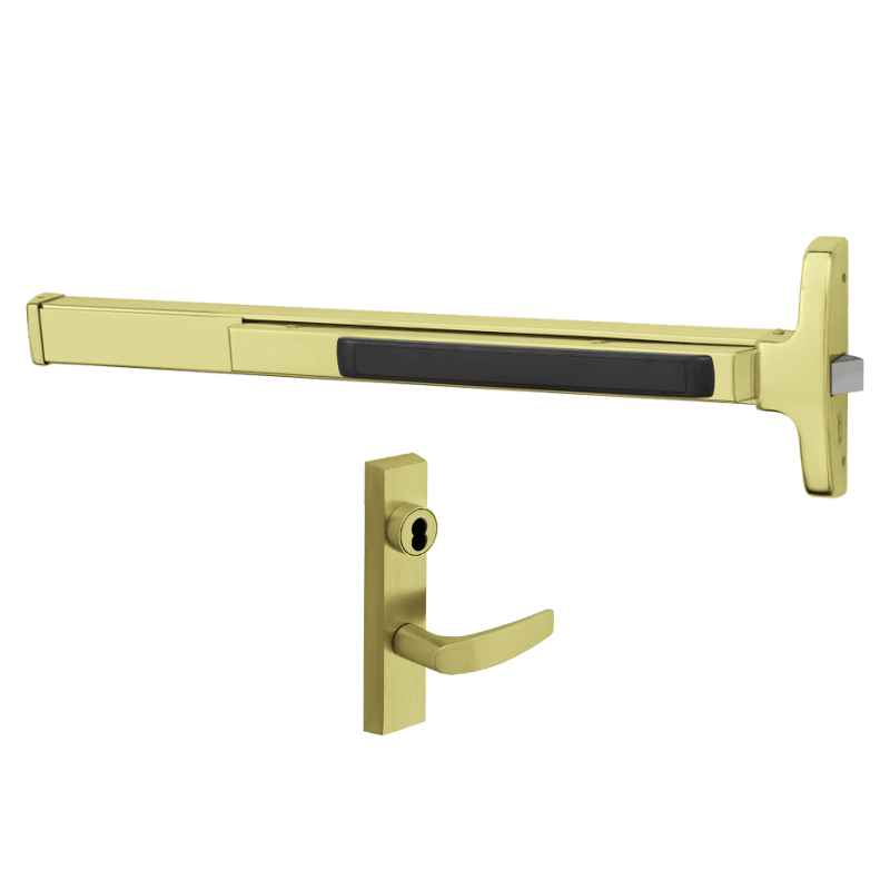 Sargent 12-8513-G-ETB Fire Rated Narrow Stile Rim Exit Device, Classroom Function Lever, 43"-48" Dr Width