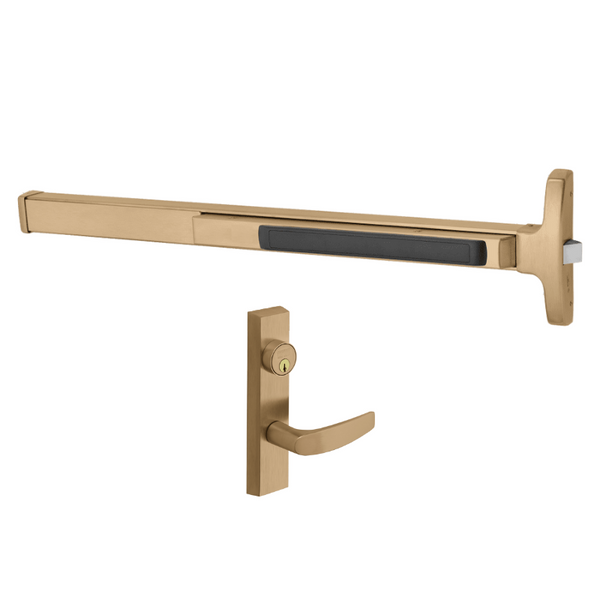Sargent 12-8513-G-ETB Fire Rated Narrow Stile Rim Exit Device, Classroom Function Lever, 43"-48" Dr Width