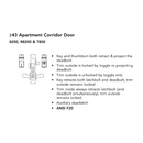 Sargent RX-8243-BHW-US32D-LC Behavioral Health Mortise Lock, Apartment Corridor Function, BHW Trim, Request To Exit Switch, Less Cylinder, Satin Stainless Steel