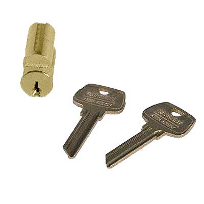 Sargent 6300-LF-US4 LFIC Core, LF Keyway, 6 Pin, "0" Bitted, 2 Key Blanks, Satin Brass