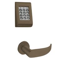 Sargent KP-8278-LNP Keypad Mortise Lock, Entry Key Override, No Deadbolt, Less Cylinder, LN-Rose, P-Lever, Field Reversible