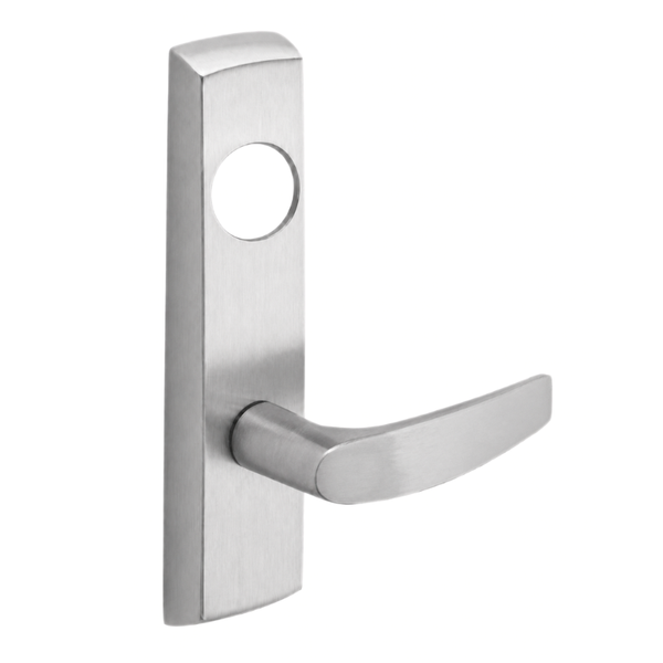 SARGENT LC-P704-NEB-US26D narrow stile exit device lever trim, satin chrome, B lever with cylinder hole